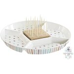 Plateau  apritifs - dkd home decor - multicolore - bambou et grs - 235 x 235 cm - carr