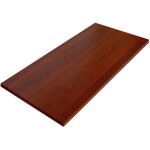 Plateau de bureau en bois acajou rectangulaire - 120x60 cm