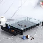 Plateau coulissant de rangement capsules nespresso - laizere - 60 capsules - blanc - verre - rectangulaire ...