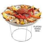 Plateau fruits de mer en inox - d : 36 cm Plateau fruits de mer en inox - d : 36 cm