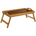 Plateau pour petit d�jeuner au lit - bambou - d�pliable - rectangulaire - contemporain