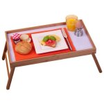 Plateau de petit djeuner - noname - rectangulaire - bambou - marron - adulte