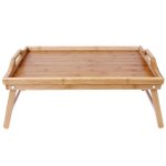 Plateau petit d�jeuner table de lit en bambou pour repas 50 x 30 cm