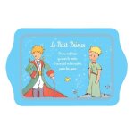 Plateau - le petit prince - 20 x 14 cm - mtal - turquoise - rectangulaire