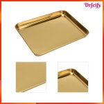 Plateau rectangulaire � fond plat - akozon - inox 304 - dor� - contemporain - fond stable