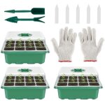 Mini serre de jardin - plateau de semis - plastique - 18x14x10cm - 3 bo�tes incluses