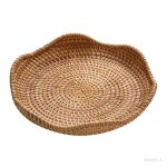 Plateau de service - aternee - rond - 21cm - rotin - osier
