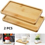Plateau de service - non spécifié - rectangulaire - 2 pcs - bambou - 17. 5x8. 8x1cm Plateau de service - non spécifié - rectangulaire - 2 pcs - bambou - 17. 5x8. 8x1cm