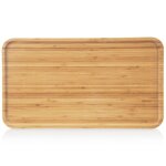 Plateau de service en bois - orion - 44x25x15 cm - rectangulaire - bois de bambou - r�sistant � lhumidit� ...