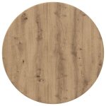 Plateau de table rond en bois - vidaxl - ch�ne artisanal - 60x60x15 cm - bois multicouche - usage int�rieur ...