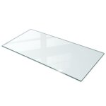 Plateau de table en verre 120x60 cm prot�ge - bureau en verre transparent dessus de table rectangulaire ...