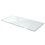 Plateau de table en verre 125x50 cm plaque de protection pour bureau en verre verre de s�curit� tulup ...