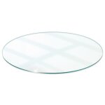 Plateau de table en verre �70 cm protection de table ronde en verre transparent sur mesure tulup
