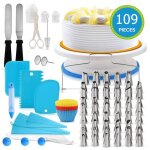 Plateau tournant de gteau kit de ptisserie plateau  gteaux 109 pcs kit de dcoration de gteau buses ...