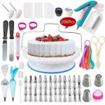 Kit de ptisserie - professionnel - plateau tournant antidrapant - 206 pcs - plastique abs - silicone ...