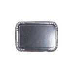 Plateaux traiteur en carton argent� 19 x 28 cm par 25