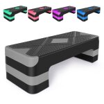 Plateforme de step a�robique r�glable pour exercices de fitness marchepied dentra�nement de 68