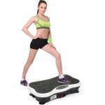 Plateforme vibrante de fitness - appareil dentranement 0 - 99 vitesses pour musculation - blanc et noir ...