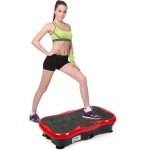 Plateforme vibrante oscillante - fitness - noir et rouge - 99 niveaux - 53 x 35 x 12 cm