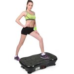 Plateforme vibrante et oscillante lcd - noir - machine vibration fitness usb + bluetooth