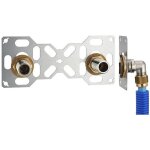 Platine sortie de cloison double per  compression ( visser) 12 pour douche / baignoire fixsystem