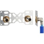 Platine sortie de cloison double per � sertir �16 pour douche / baignoire fixsystem