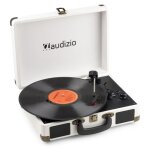 Platine vinyle - audizio - rp116cr - bluetooth in & out - haut - parleurs intgrs - vintage crme