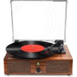 Platine vinyle - cactose - vintage - bluetooth - haut - parleurs int�gr�s - 3 vitesses