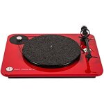 Platine vinyle - elipson - chroma 400 riaa - pr�ampli int�gr� - couleur rouge - made in france