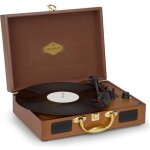Platine vinyle - auna - peggy sue - 33 / 45 / 78 t / min - enceintes intgres - usb mp3