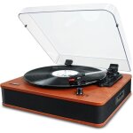 Platine vinyle - generic - vosterio - bluetooth - 3 vitesses - haut - parleurs st�r�o