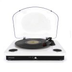 Platine vinyles ledwood round 300 blanche - 33 - 45 - 78 tours avec haut - parleurs stéréo 2x5w, bluetooth ... Platine vinyles ledwood round 300 blanche - 33 - 45 - 78 tours avec haut - parleurs stéréo 2x5w, bluetooth ...
