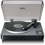 Platine vinyle - lenco - lbta - 165bk - automatique - bluetooth 5. 3 - bois
