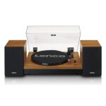 Lenco ls - 310wd - platine avec bluetooth et deux haut - parleurs externes bois