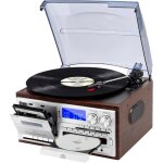 Platine vinyle multifonction - suteo - 9 - en - 1 - bluetooth - haut - parleurs int�gr�s - lecture usb ...