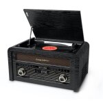 Platine vinyle muse mt - 115w, micro - chane radio fm avec 30 stations prrgles, stro 33 / 45 / ...