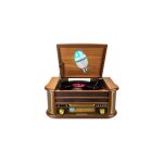 Platine vinyle tourne - disque - 33 / 45 / 78 60w radio fm cd cassette bluetooth usb enregistrement rec ...