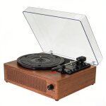 Platine vinyle vintage portablebluetooth3 vitesses 33 / 45 / 78 rpmhaut - parleurs int�gr�spour musique ...