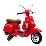 Playkin - vespa red - moto �lectrique pour enfants 6v tricycle rechargeable + 3 ans