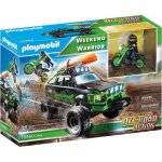 Jouet - playmobil - 70460 - off - road action - guerrier avec 4x4 et moto - mixte 6 ans et plus