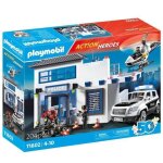 Playmobil 71602 poste de police et vhicules, les policiers, action heroes, 159 pices, ds 4 ans