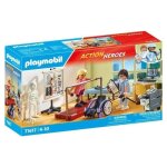 Playmobil 71617 atelier de kinsithrapie, l'hpital, action heroes, 69 pices, ds 4 ans