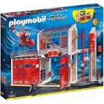 Playmobil 9462 caserne de pompiers avec hlicoptre city action mixte pour enfant ds 4 ans