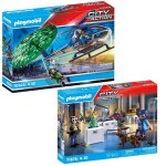 Playmobil pack police voleur h�licopt�re de police (70569) + arrestation de cambrioleurs (71876)
