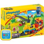 Playset - playmobil - train avec passagers - 4 figurines - 2 wagons - 18 mois et plus