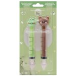 Plic care lot de deux seringues nasales pour b�b�s 10 ml - d�s 4 mois (mod�le : grenouille et ours)