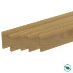 Pack de 5 plinthes bord arrondi m�dium (mdf) rev�tues ch�ne clair 2200 x 68 x 10 mm pefc 70% forestea ...