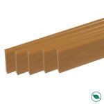 Pack de 5 plinthes bord arrondi mdf revtues htre 2200 x 68 x 10 mm pefc 70% forestea dimensions : 2200 ...