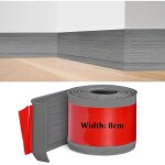 Plinthe souple autoadh�sive plinthe adhesive en pvc 30m grain de bois gris plinthe cuisine 8cm de grain ...