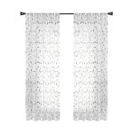 Plodaxe rideaux voilages broderie gris perle 140x215cm - duo design contemporain